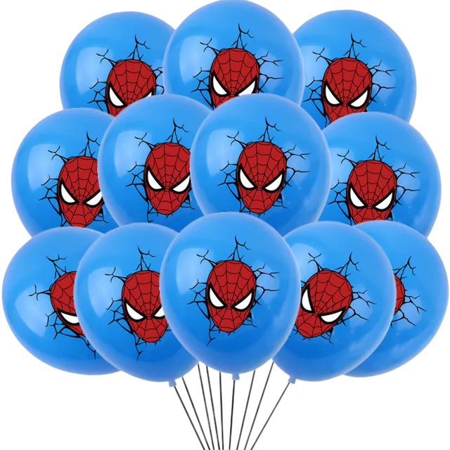 Spiderman Ballonger Blå