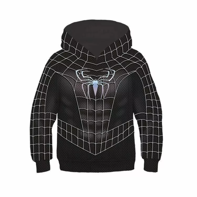 Spiderman Hoodie Svart